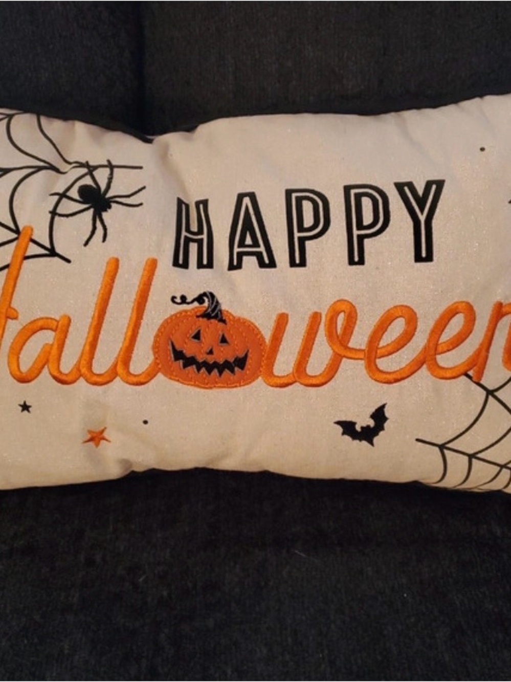 Kohl's Halloween Accent Pillow - Orange, Black, Cream